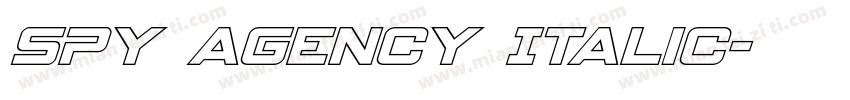Spy Agency Italic字体转换